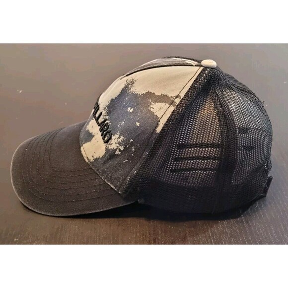 Caterpillar CAT Equipment Trucker Mesh Hat Cap Black Snapback - Picture 2 of 5